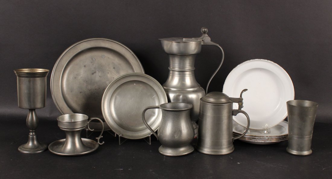 Group of German and Dutch Pewter Table Articles (1 of 10)
