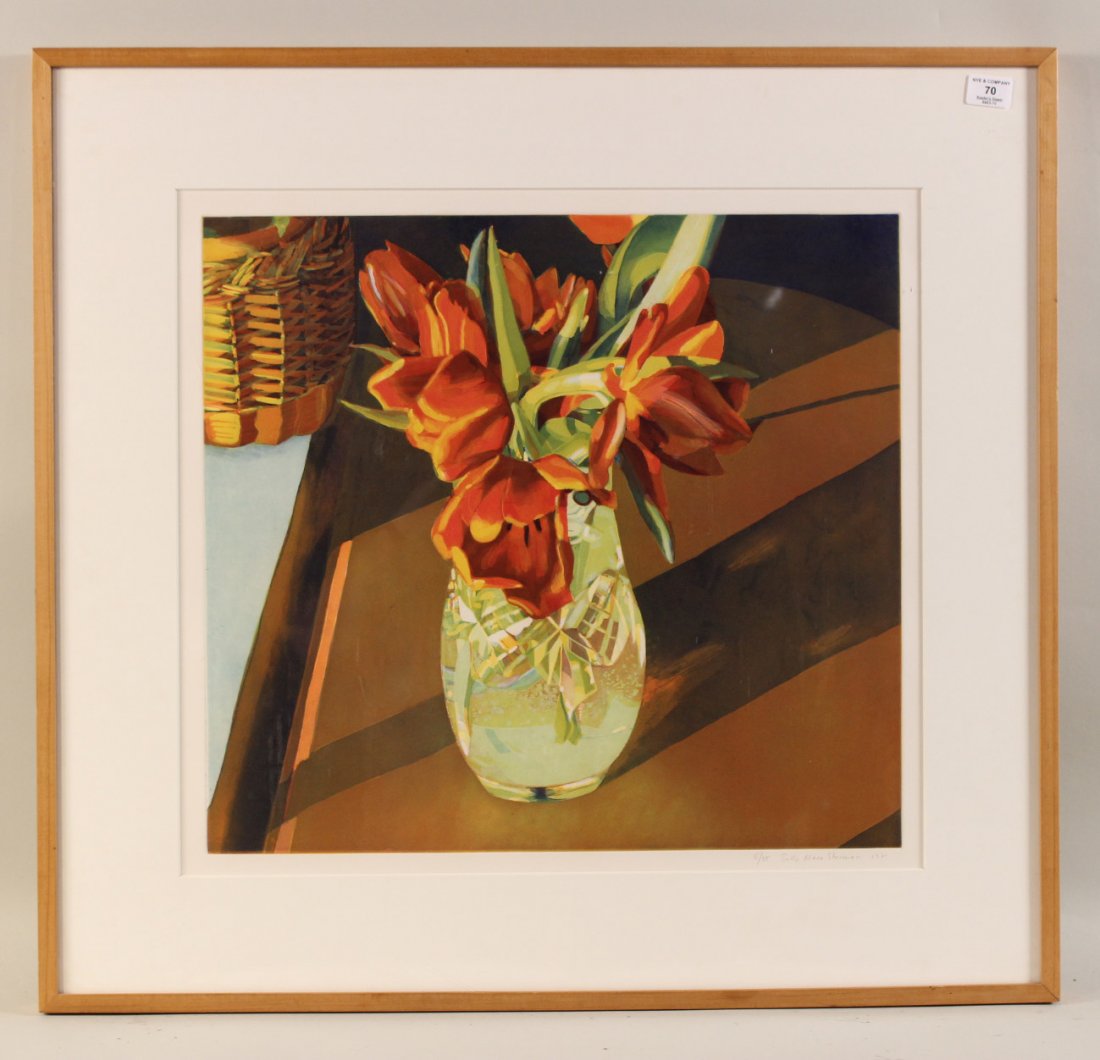 Etching, Tulips in Vase, Sally Sturman (1 of 7)