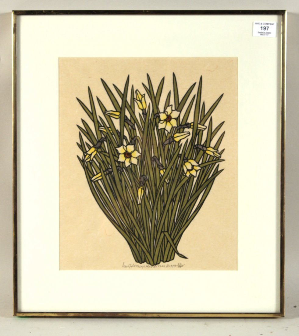 Hand Colored Woodcut Print, Jacques Hnizdovsky (1 of 6)