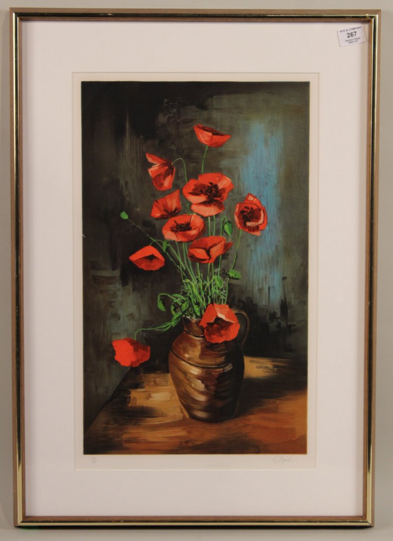 Lithograph, "Les Pavots," Eric Peyrol (1 of 8)