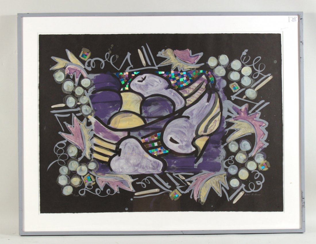 Handcolored Lithograph, Robert Kushner (1 of 9)