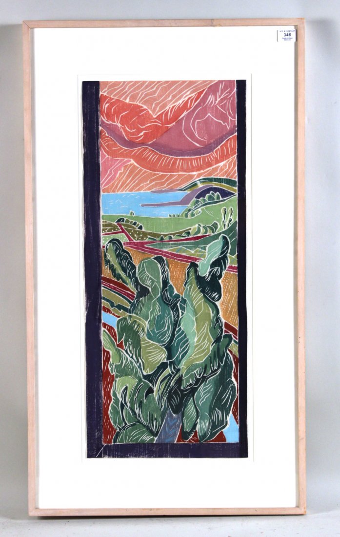 Woodcut, "Becoming Day," Aline Feldman (1 of 6)