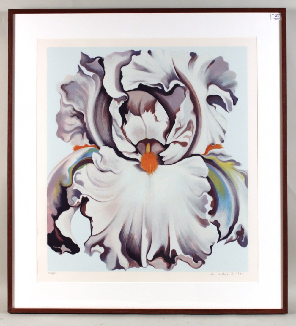 Silkscreen, "Opal Iris," Lowell Nesbitt (1 of 8)