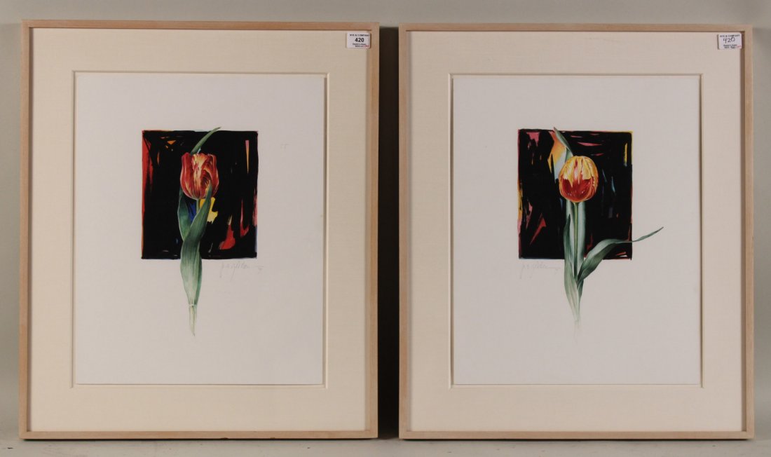 Two Watercolors, Tulips, P.S. Gordon (1 of 10)
