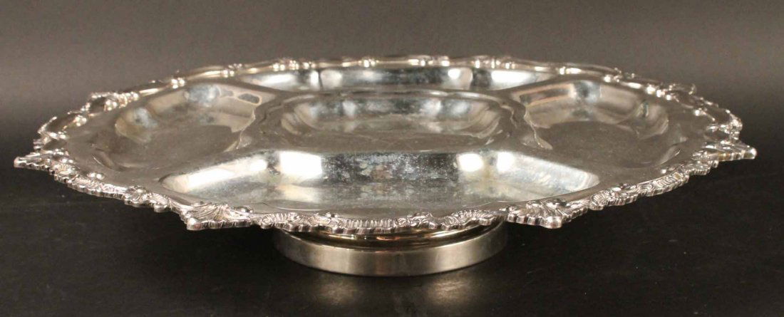Silver Plated Sectioned "Lazy Susan" Serving Tray (1 of 7)