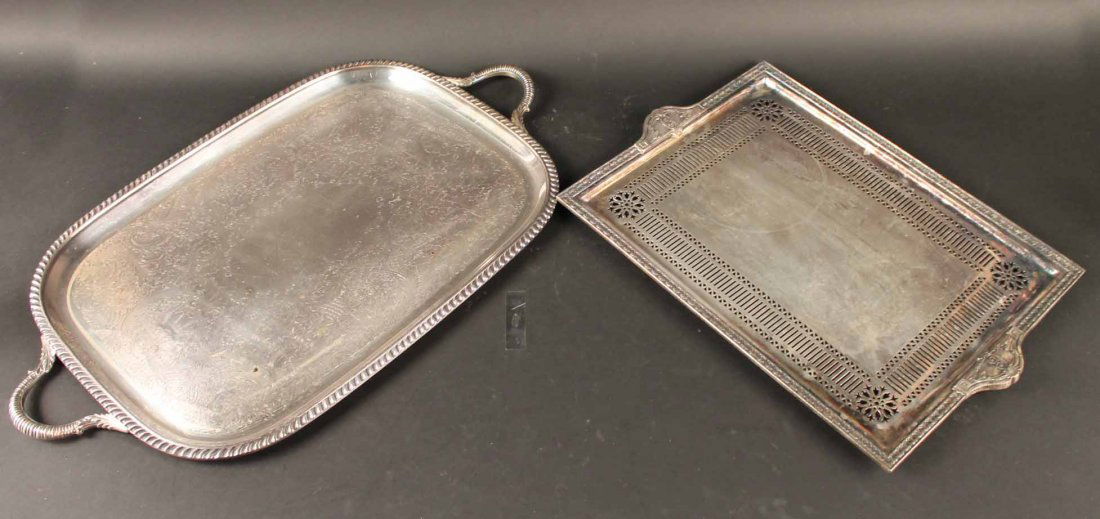 Two Silver Plated Trays (1 of 9)
