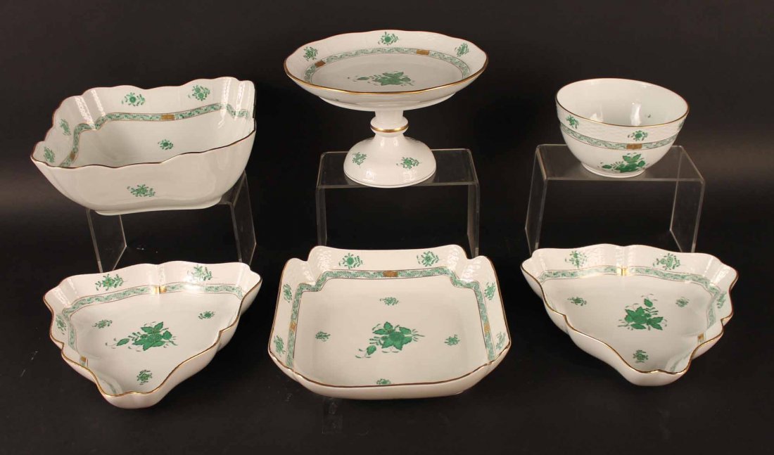 6 Herend Porcelain "Apponyi" Table Serving Pieces (1 of 8)