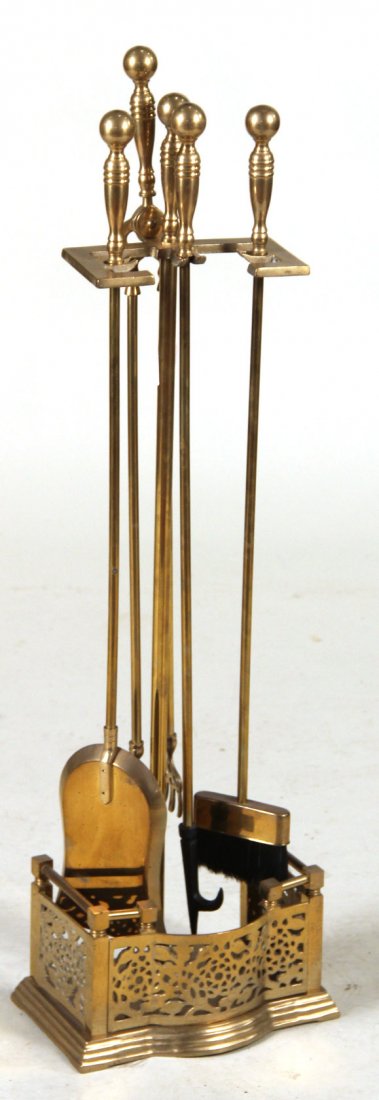 Regency Style Cast-Brass Firetools (1 of 5)