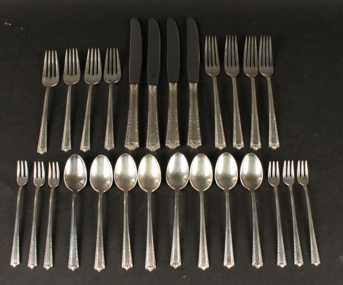 Fine Arts Sterling Silver Flatware Service (1 of 8)