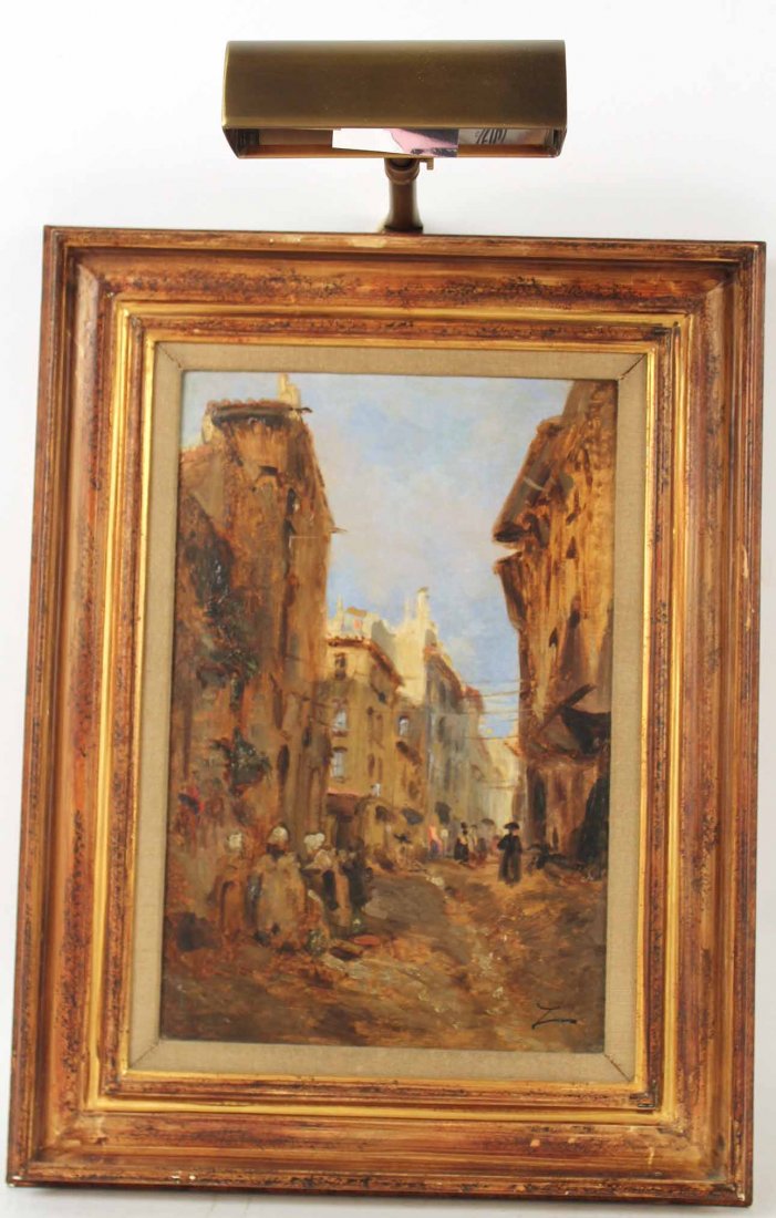Oil on Board, North African Street Scene (1 of 8)