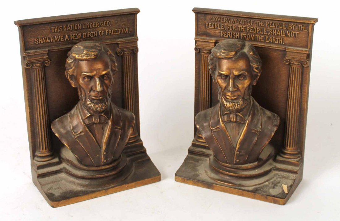 Pair of B & H Abraham Lincoln Bookends (1 of 8)
