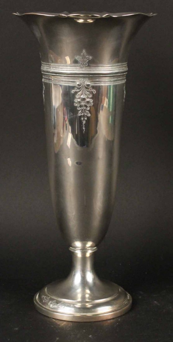 Gorham Sterling Silver Weighted Trumpet Vase (1 of 7)