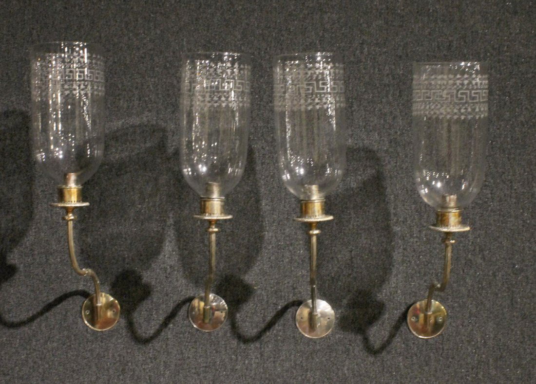 Four Silver Plated Wall Sconces (1 of 8)