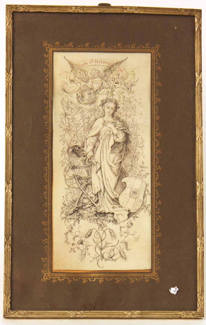 German Drawing "Love is Stronger Than Death" (1 of 6)