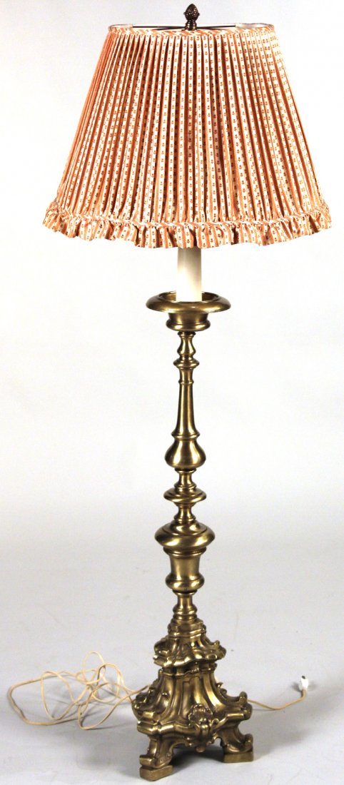 Cast-Brass Pricket Stick Floor Lamp (1 of 7)