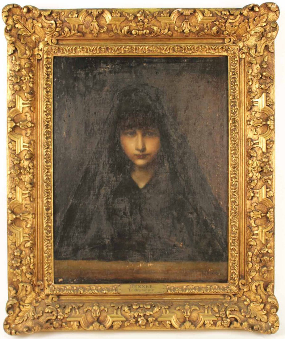 Oil on Canvas, "L'Orphenline" Jean-Jacques Henner (1 of 10)