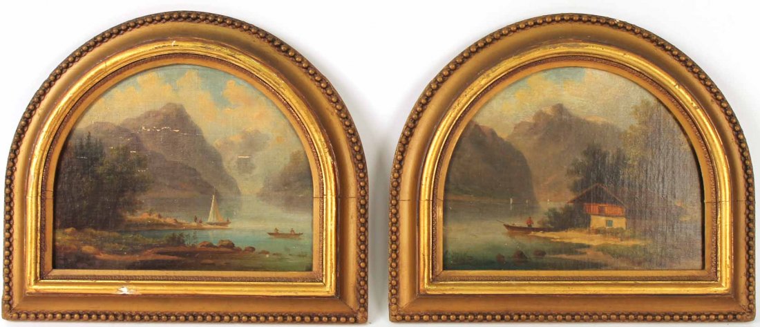 Two Oils on Canvasboard, River Scenes (1 of 8)