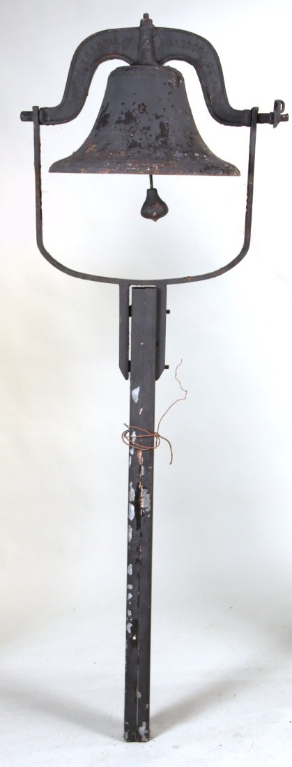 Large Painted Metal Bell and Handle (1 of 10)