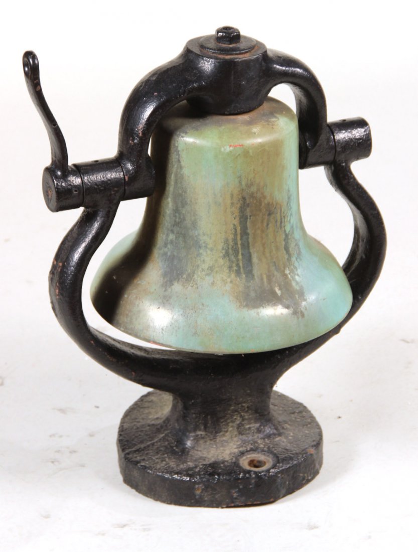 Black-Painted Metal and Copper Bell (1 of 5)