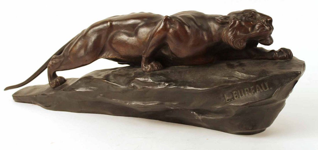 Bronze of Stalking Tiger, Leon Bureau (1 of 6)