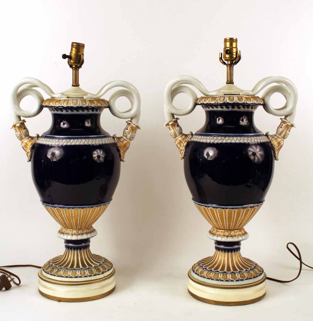 Pair of Meissen Snake-Decorated Vases (1 of 7)