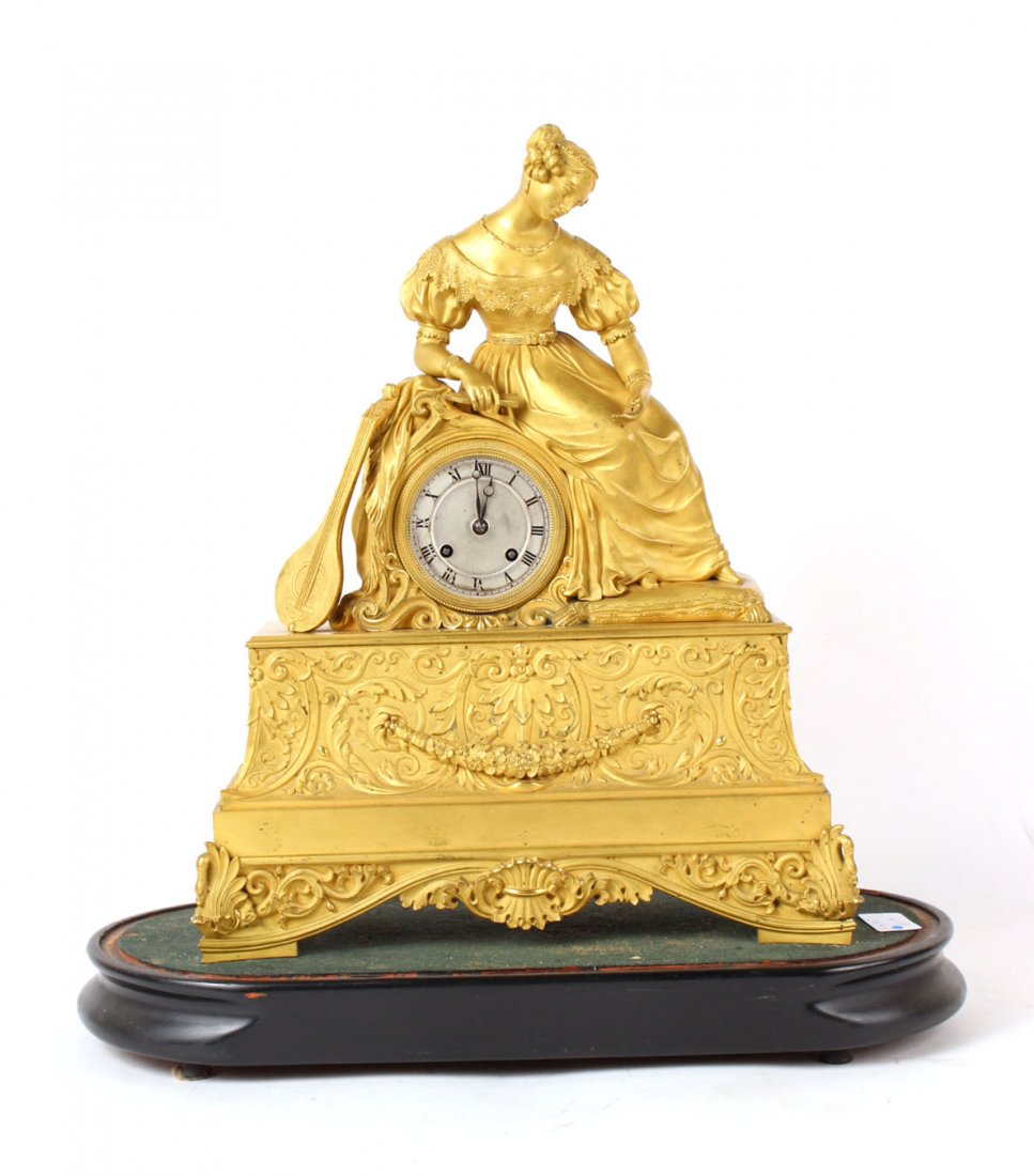 Neoclassical Gilt Bronze Mantle Clock (1 of 9)