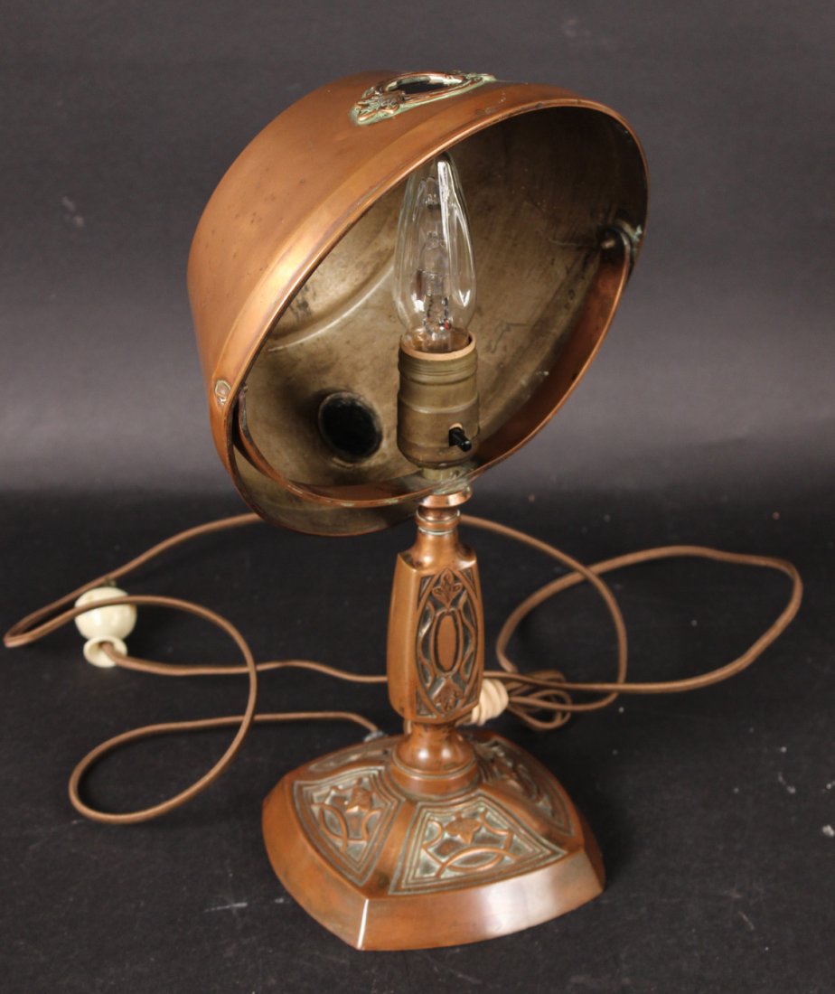 Arts & Crafts Copper Desk Lamp (1 of 5)