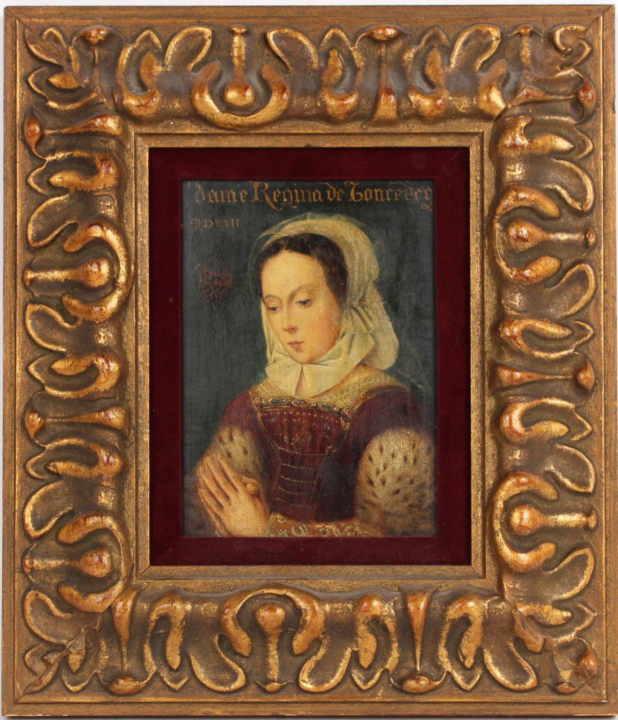 Baroque Style Oil on Board, Portrait of a Woman (1 of 4)