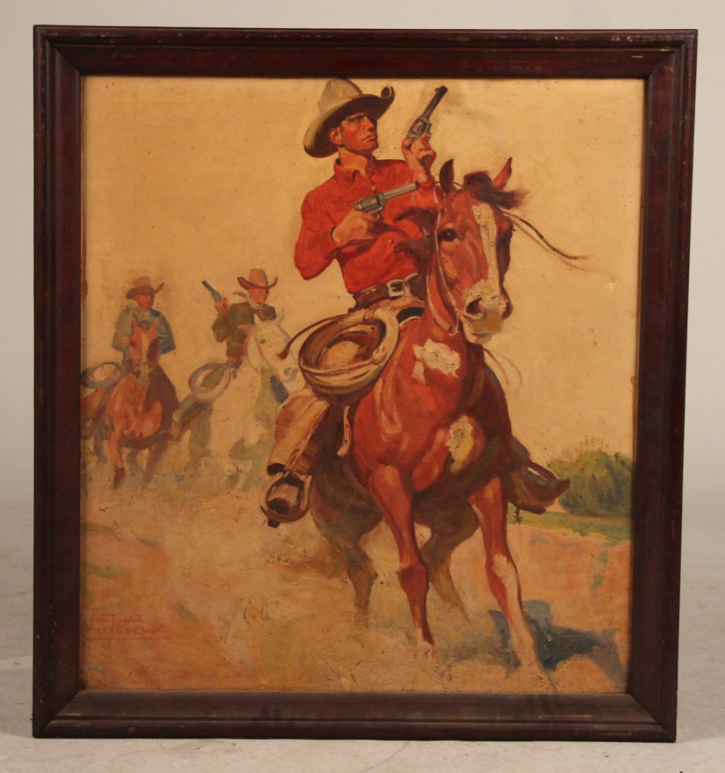 Oil on Canvas, Three Cowboys, Arthur Mitchell (1 of 9)