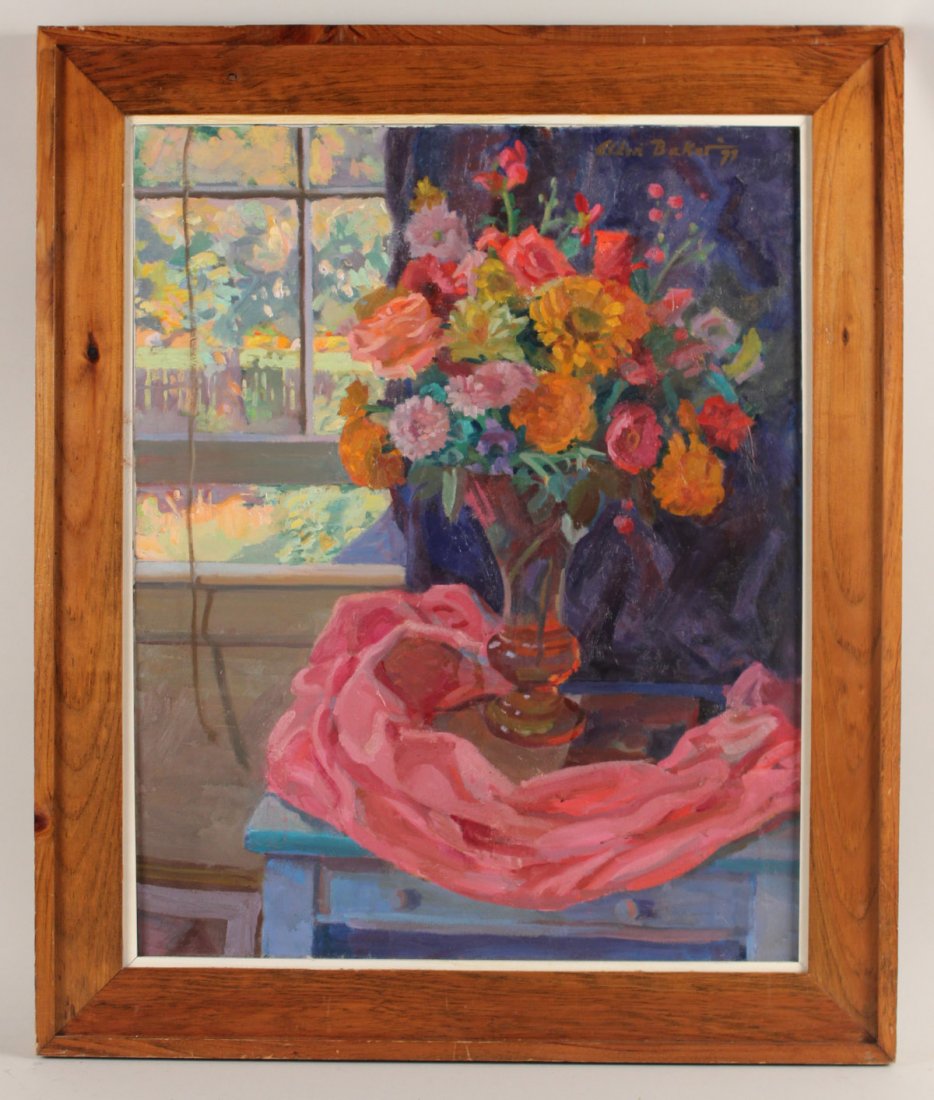 Oil on Canvas, Floral Still Life, Alden Baker (1 of 8)