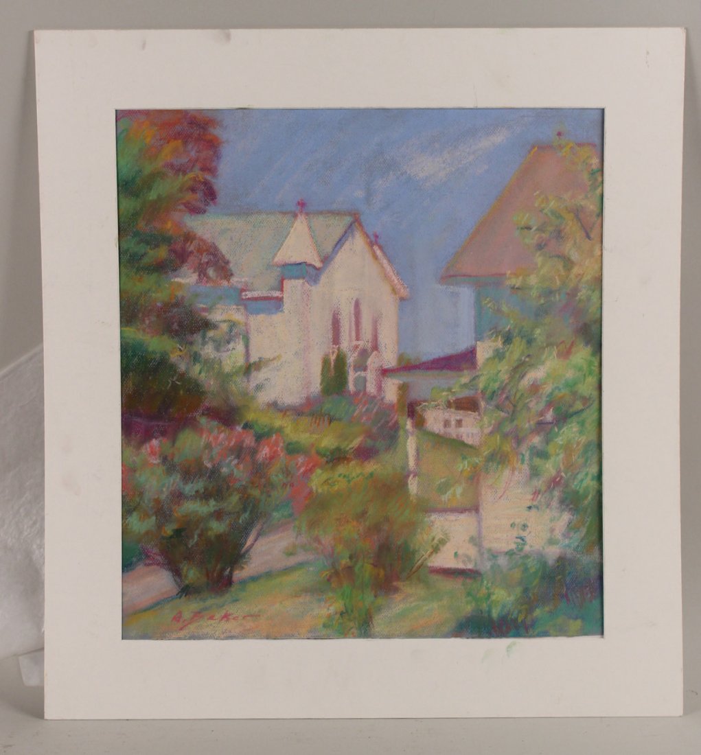 Pastel, Country Village, Alden Baker (1 of 5)