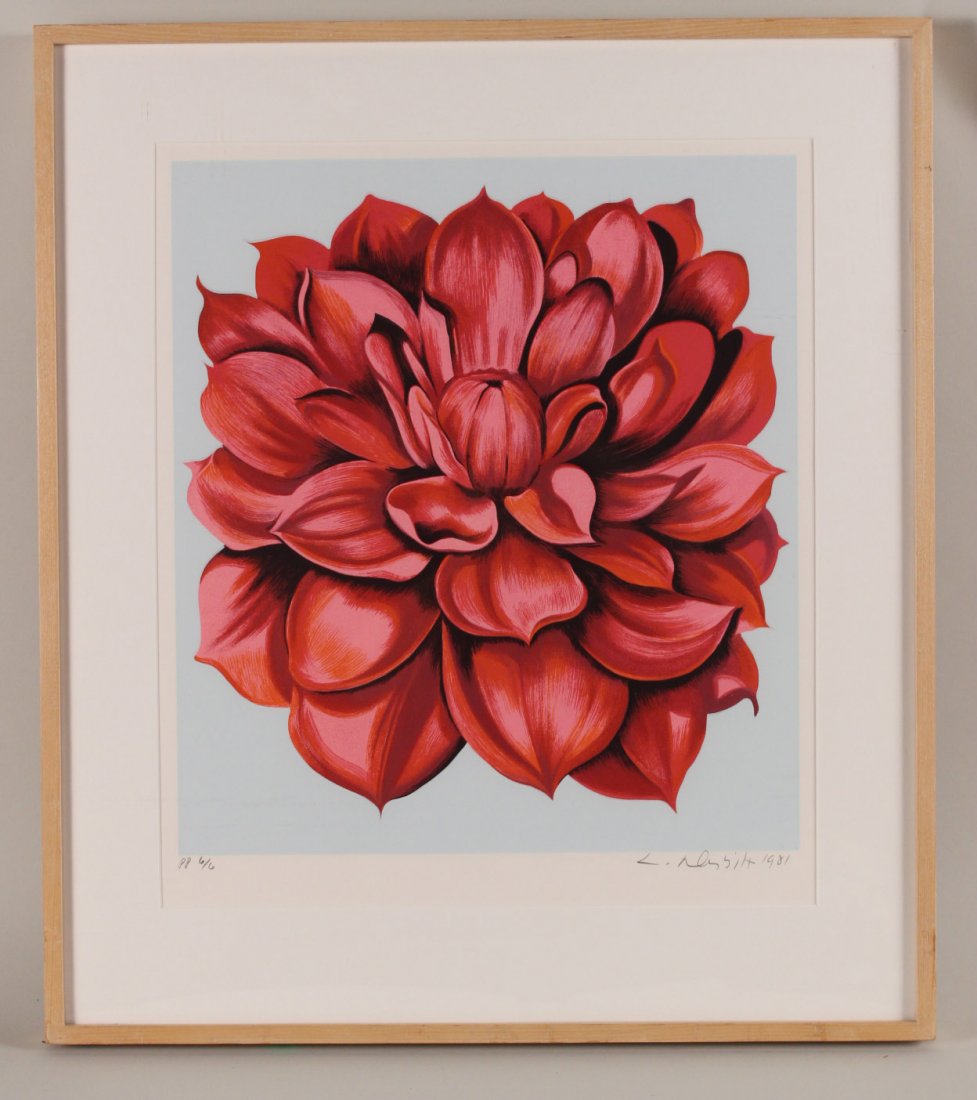 Silkscreen, Red Dahlia, Lowell Nesbitt (1 of 7)