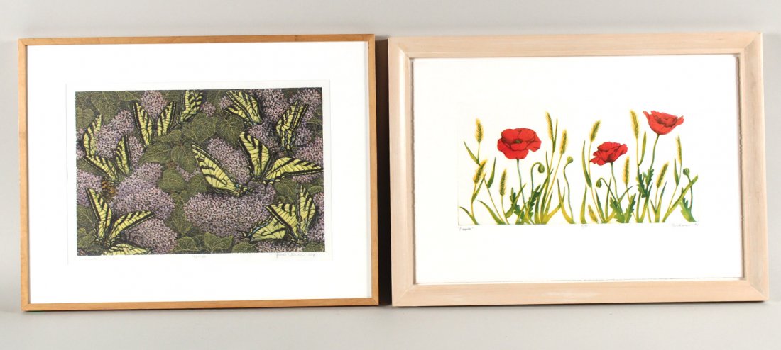 Serigraph, "Swallowtails on Lilacs," Janet Turner (1 of 10)