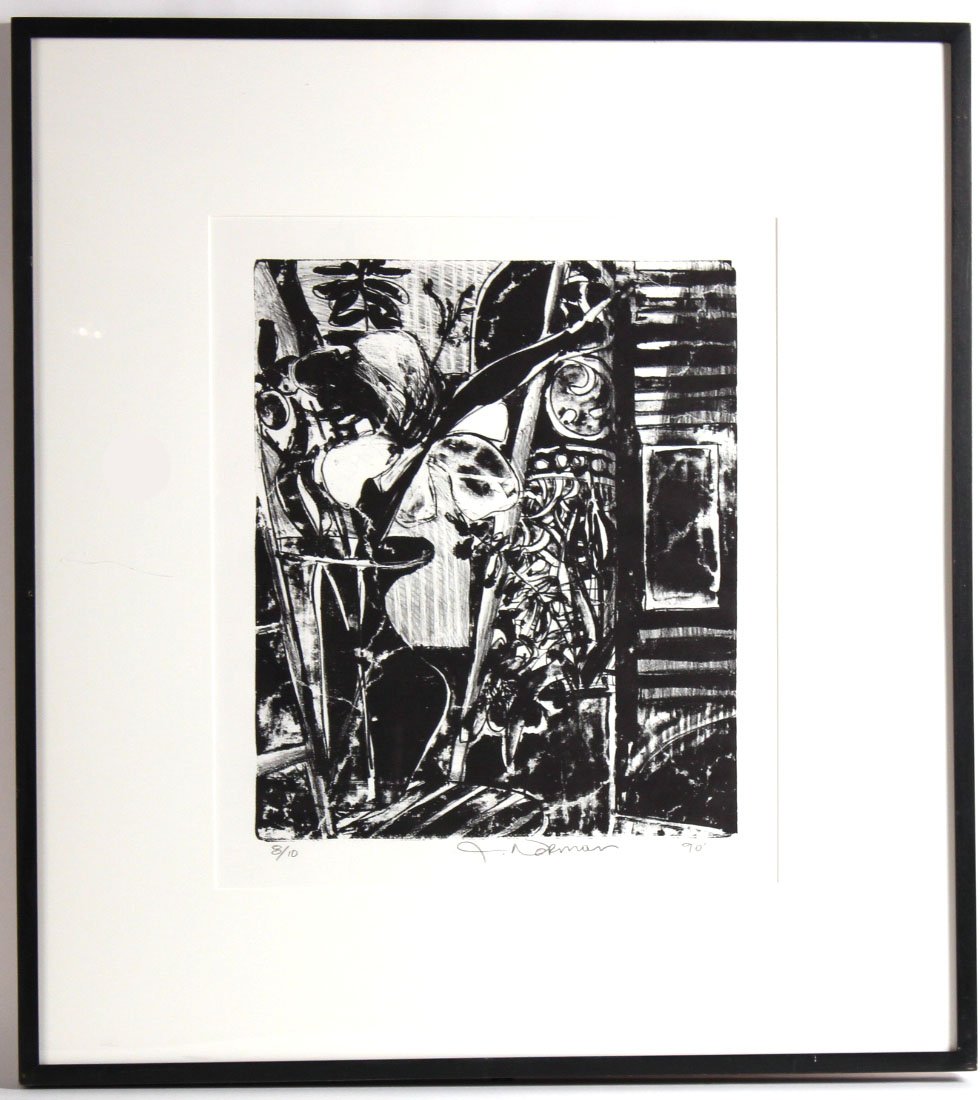 Lithograph, Black&White Abstract, Joseph Norman (1 of 8)