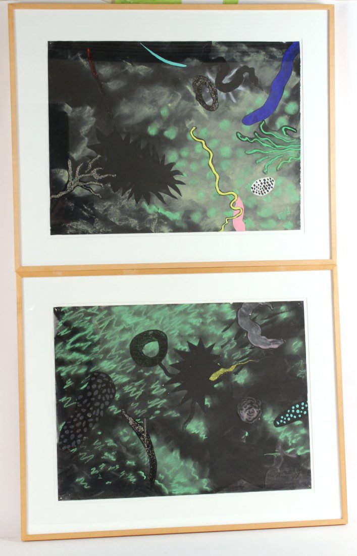 Two Mixed Media Abstracts, Peter Alexander (1 of 10)