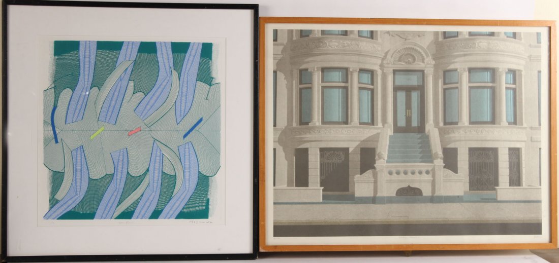 Lithograph, "Brooklyn Linestones," Robert Bidner (1 of 10)