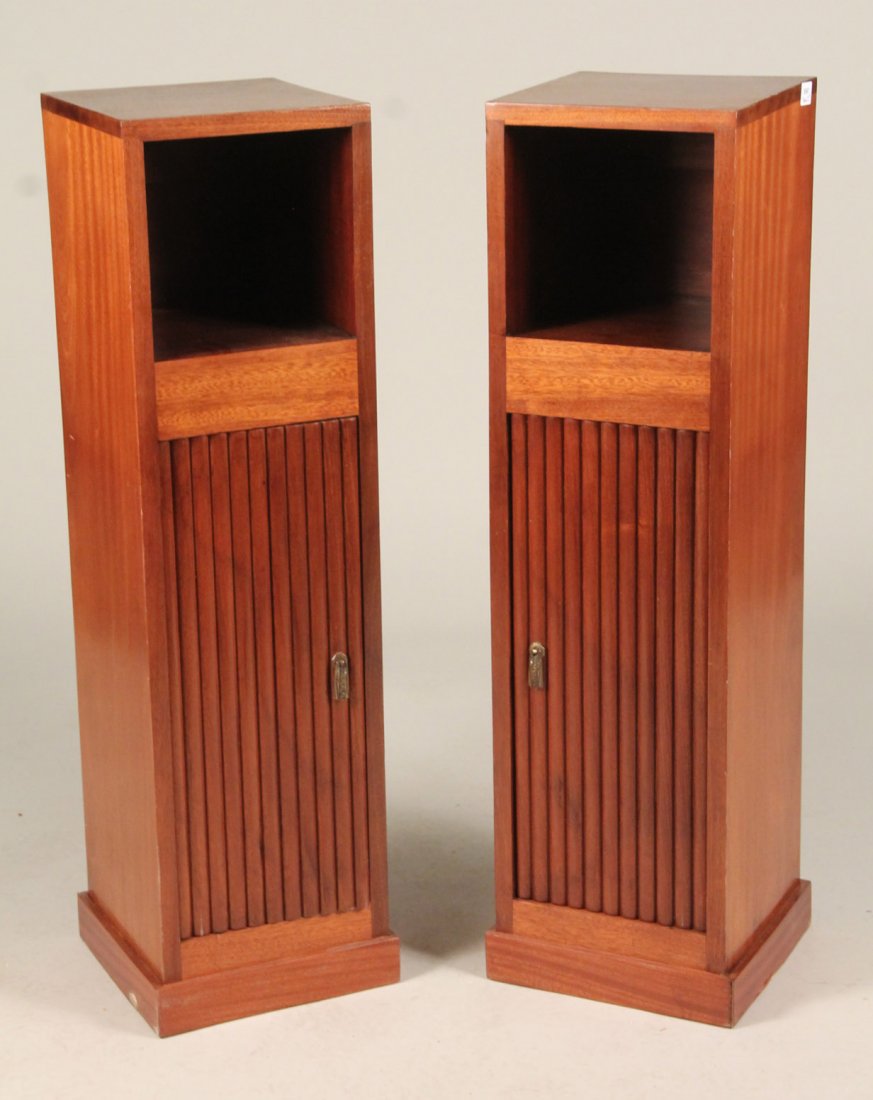 Pair of Art Deco Mahogany Pedestal Stands (1 of 7)