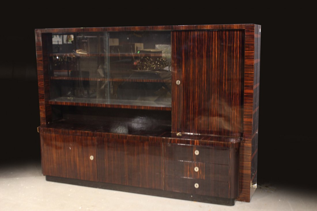 Art Deco Zebrawood Display Cabinet (1 of 10)