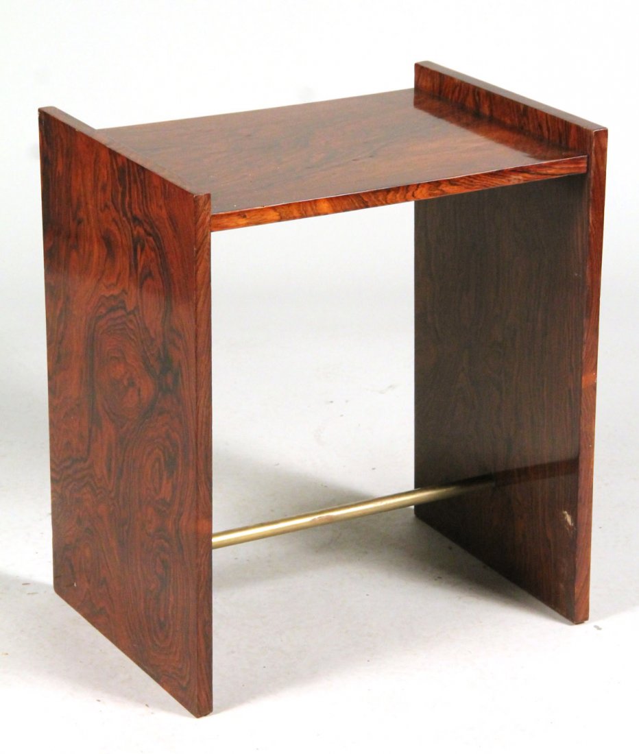 Art Deco Mahogany and Brass Side Table (1 of 5)