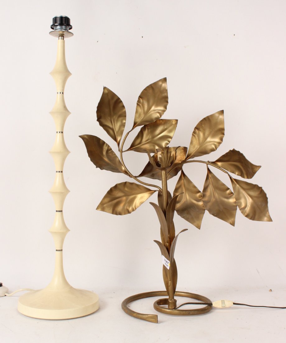 Gilt Metal Flora Form Table Lamp (1 of 8)