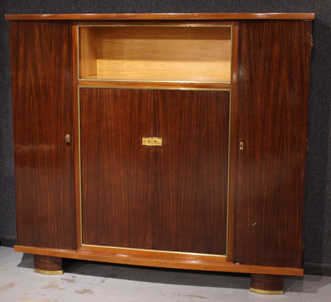 Art Deco Brass-Mounted Mahogany Cabinet (1 of 9)