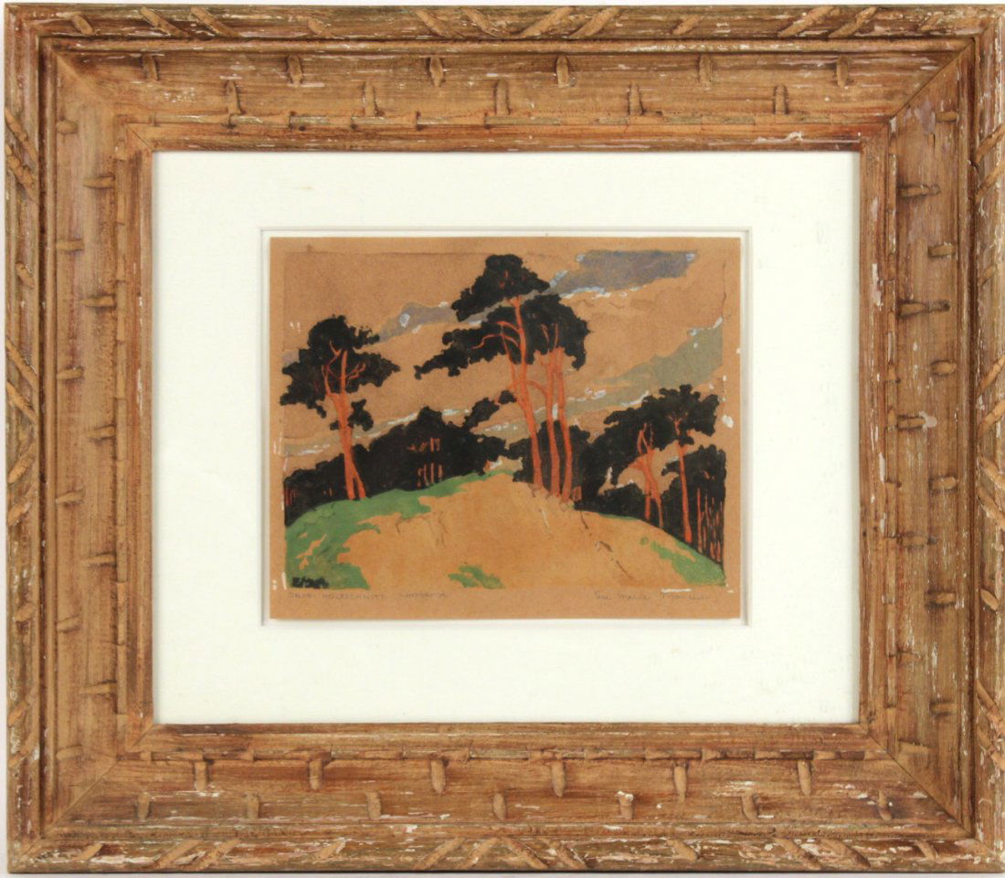 Woodcut Engraving, Landscape, German (1 of 9)