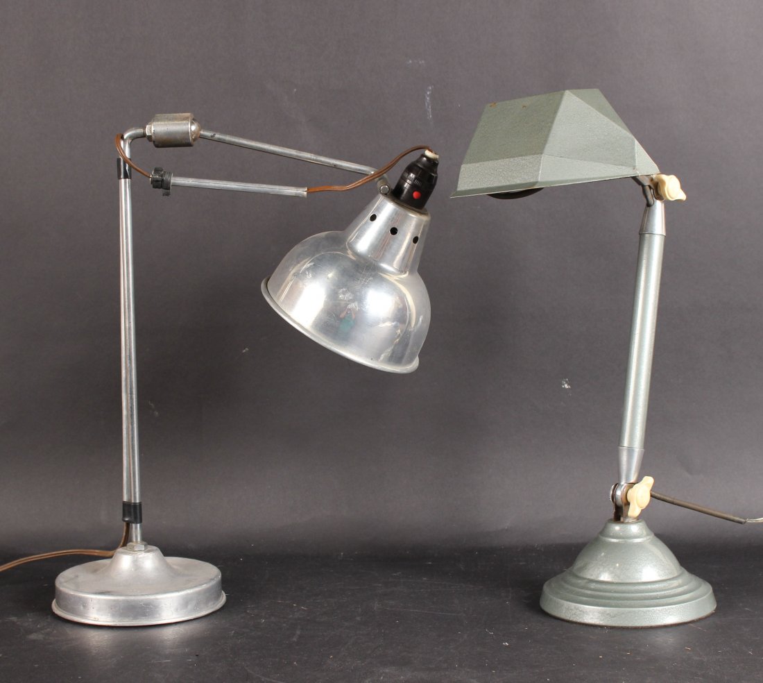 Pair of Metal Student Lamps (1 of 6)