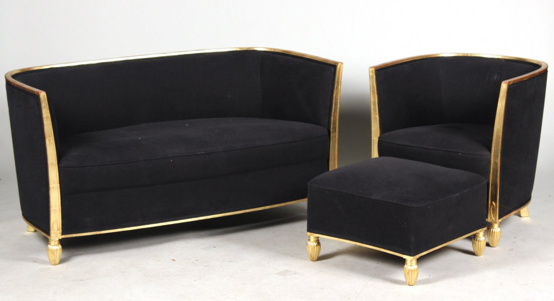 Suite of Art Deco Giltwood Seating Furniture (1 of 7)