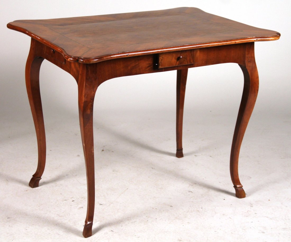 Louis XV Style Inlaid Walnut Games Table (1 of 9)