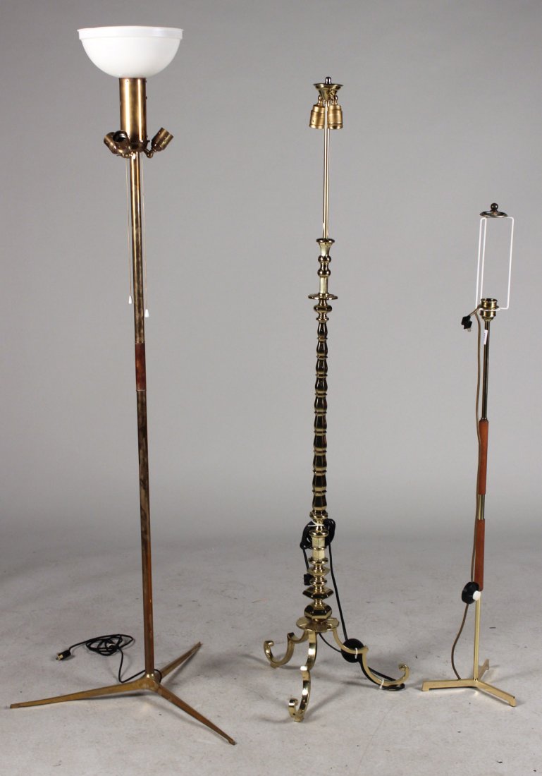 Three Contemporary Brass Floor Lamps (1 of 10)