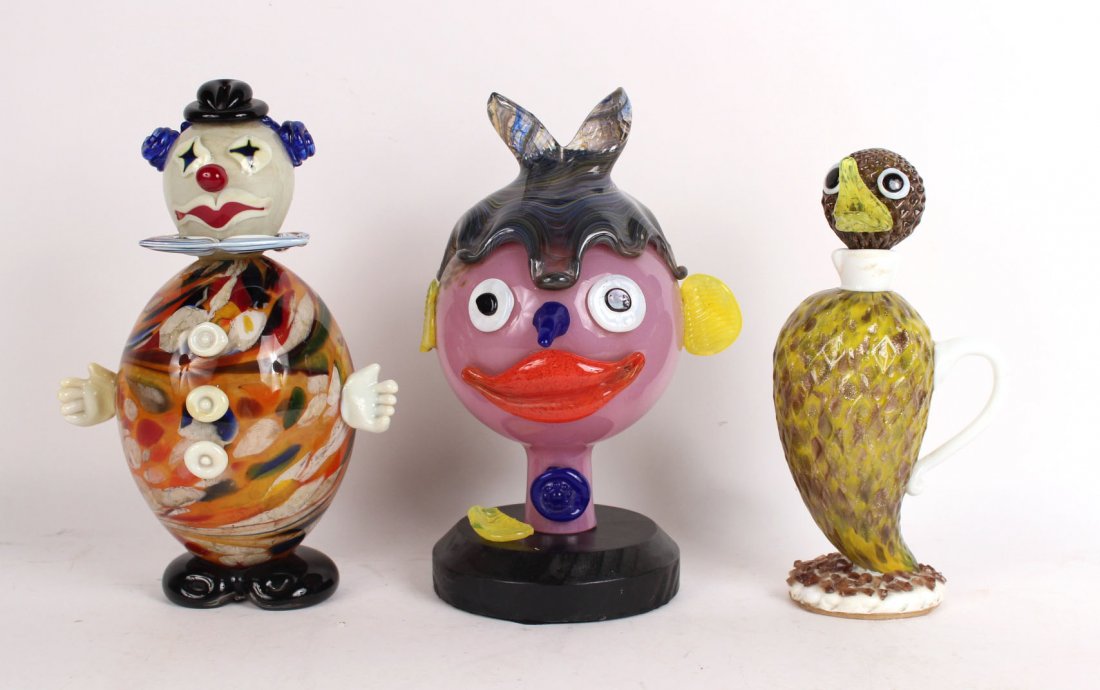 Three Murano Art Glass Figures (1 of 8)