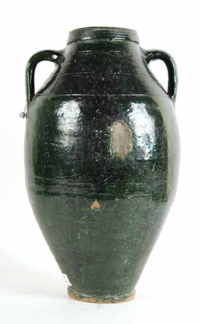 Green Glazed Earthenware Handled Jug (1 of 6)