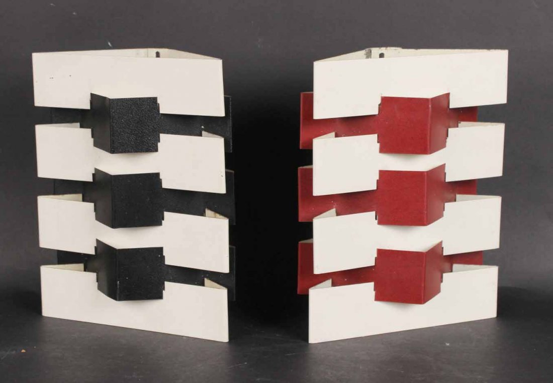 Pair of Modern Painted Metal Wall Sconces (1 of 4)