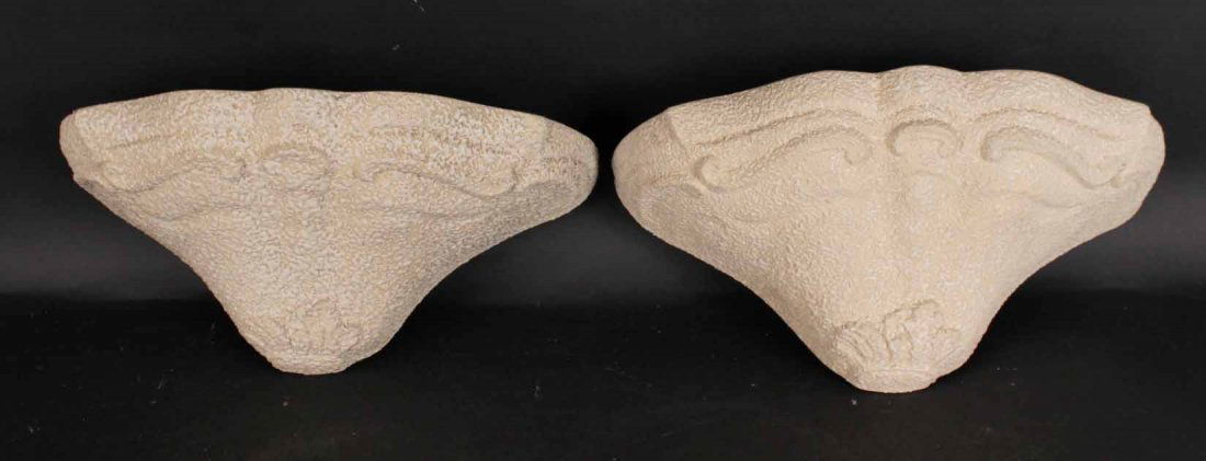 Pair of Art Deco Plaster Wall Sconces (1 of 4)